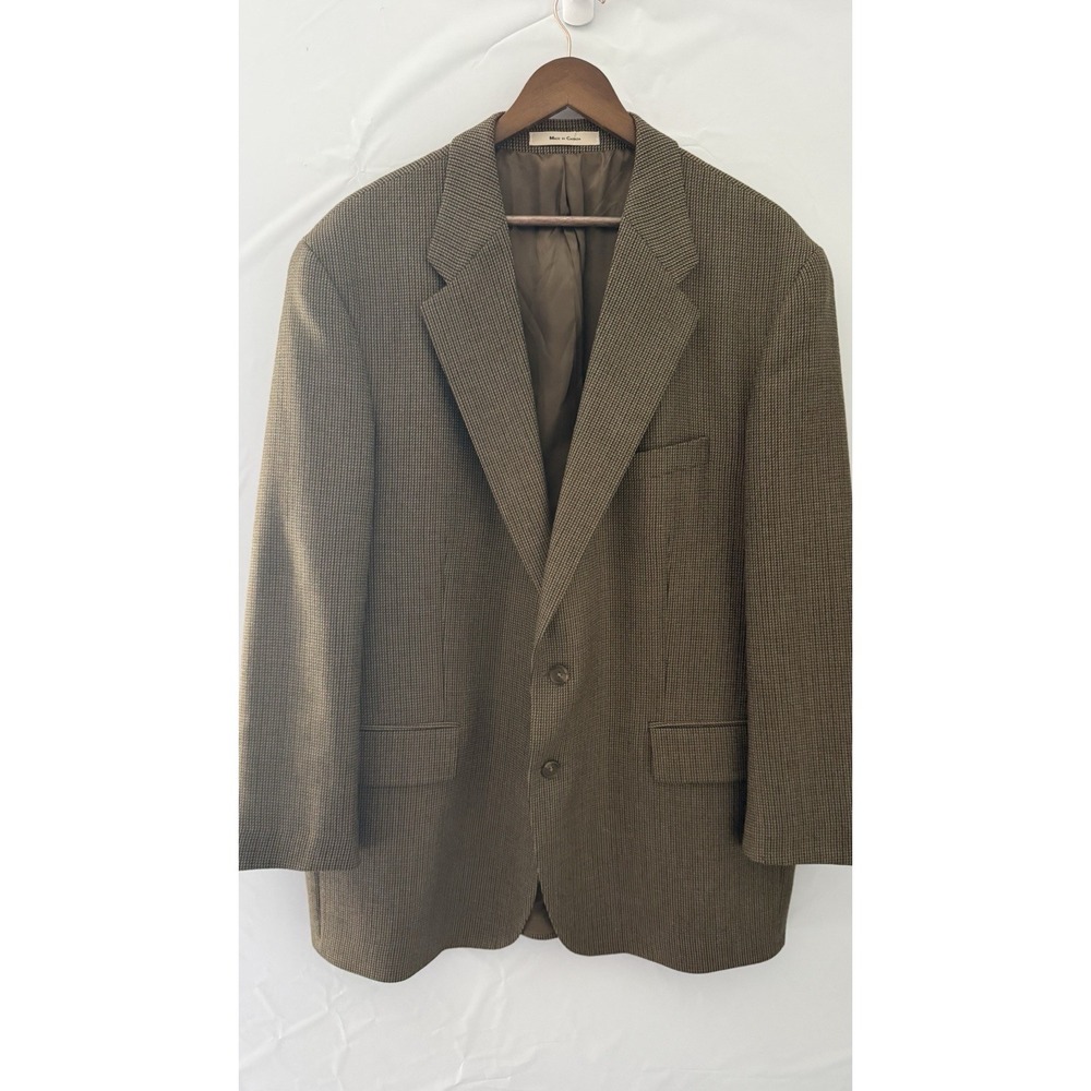 Chaps Ralph Lauren Men's Tweed Wool Houndstooth blazer size 48 R